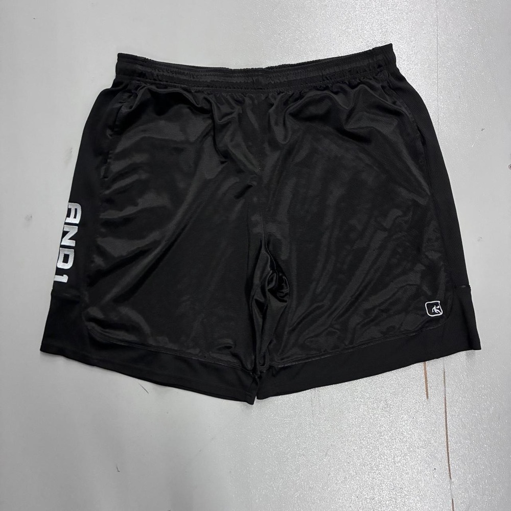 AND1 Baggy Gym Shorts Womens 3XL Black Y2K Basketball Mesh Athletic